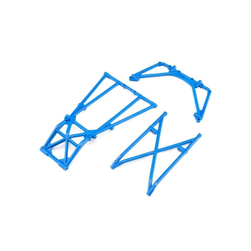 LOS241049 - LOS241049 - Rear Cage and Hoop Bars, Blue: LMT Losi Losi