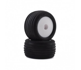 LOS41014 - LOS41014 - Directional Tires, FR, Mntd, Wht (2): Mini-T 2.0 Losi Losi