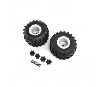 LOS43034 - LOS43034 - Mounted Monster Truck Tires, L/R: LMT Losi Losi