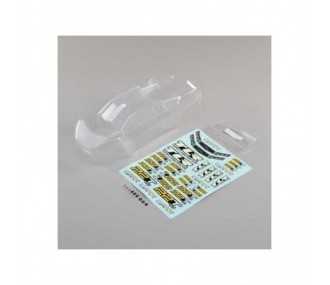 TLR230011 - Body Set, Clear, w/Stickers: 22T 4.0 TLR