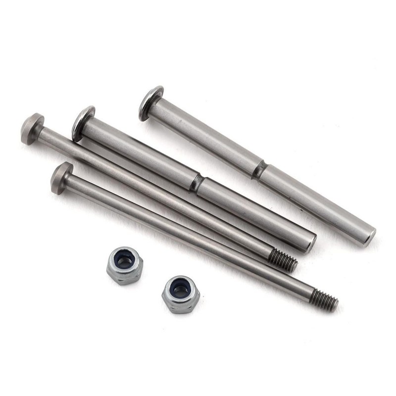 TLR234098 - Front Hinge Pin and King Pin Set, Polished: All 22 TLR