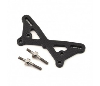 TLR334054 - Carbon Front Tower w/Ti Standoffs: 22 5.0 TLR