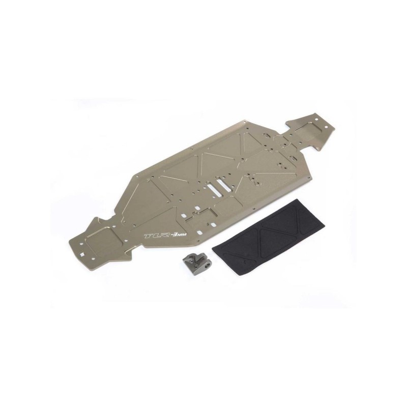 TLR341024 - Chassis, -3mm, Rear Brace: 8XE TLR