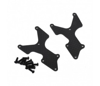 TLR344038 - Rear Arm Inserts, Carbon: 8X TLR