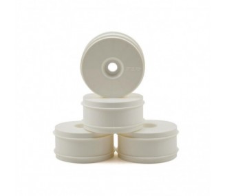 TLR44001 - 1/8 Buggy Dish Wheel, White (4): 8B 3.0 TLR