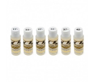 TLR74019 - Assortment of 6 bottles of silicone shock absorber oil 17.5,22.5,27.5,32.5,37.5, 42.5 in 60ml TLR