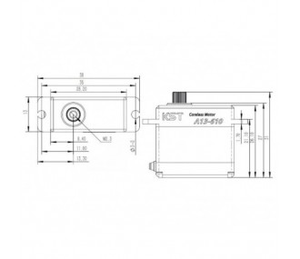 Servo KST A13-610MG HV 13mm (24g, 9.0kg.cm, 0,10seg/60°)