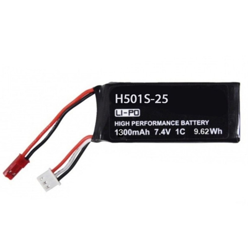Hubsan H501S Batterie LiPo pour radiocommande H901A H906A 1300mAh 7.4V