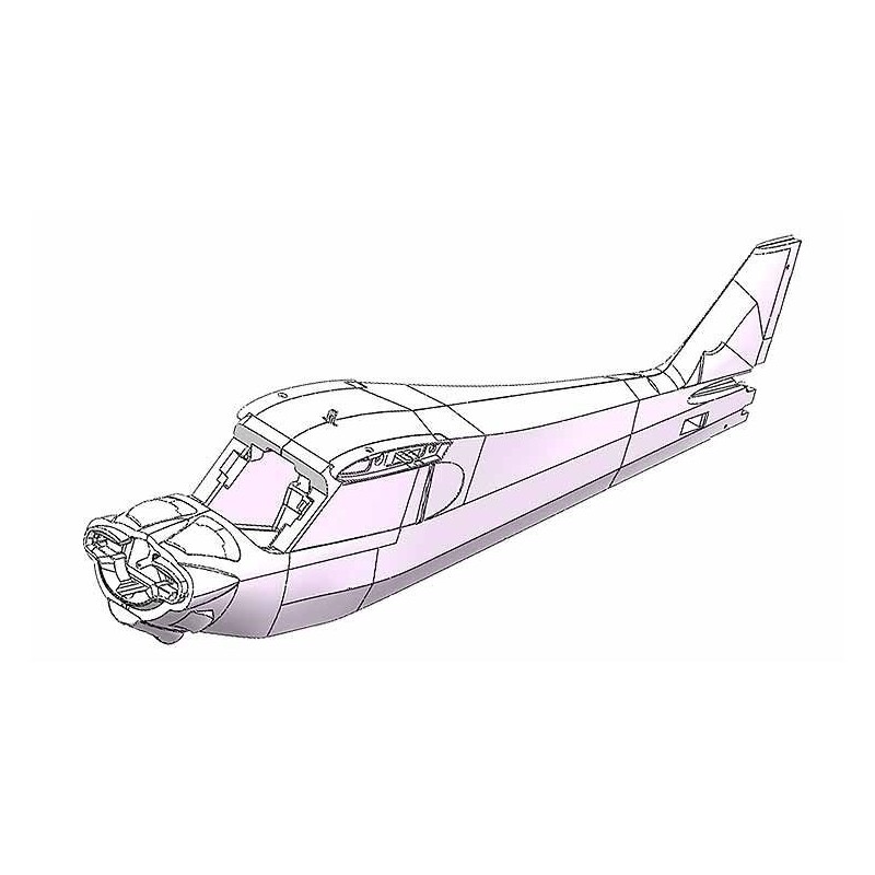 Fuselaje del FunCub XL ND RR montado en multiplex (sin deco ni servos)