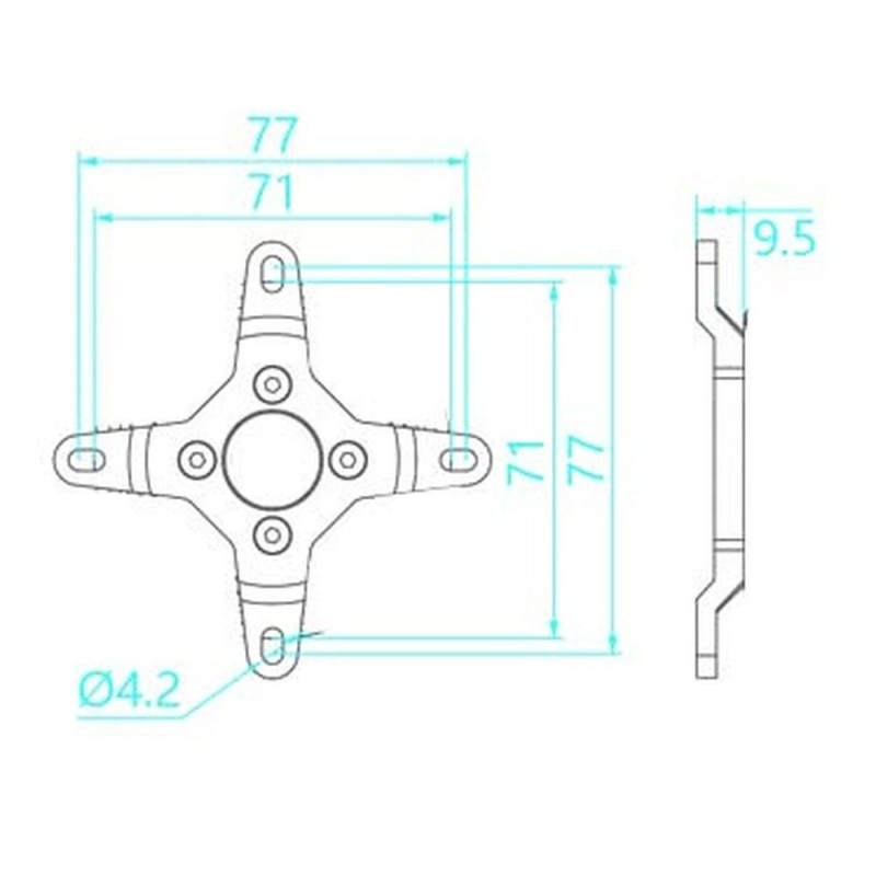 Croix de fixation pour moteurs série GA3500R DUALSKY