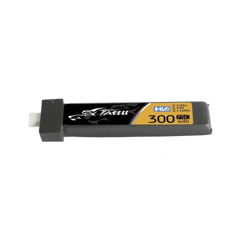 Akku Tattu Lipo 1S HV 3.8V 300mAh 75C BT 2.0 (Packung mit 5 Stück)