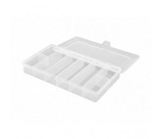 Caja de almacenamiento con 8 compartimentos fijos 208x119x33mm