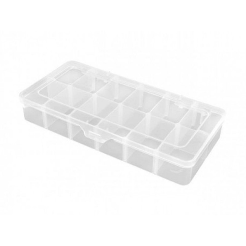 Caja de almacenamiento con 12 compartimentos 260x125x43,5mm