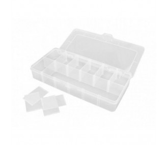 Caja de almacenamiento con 12 compartimentos 260x125x43,5mm