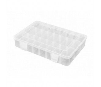 Caja de almacenamiento con 24 compartimentos 202x137x40mm