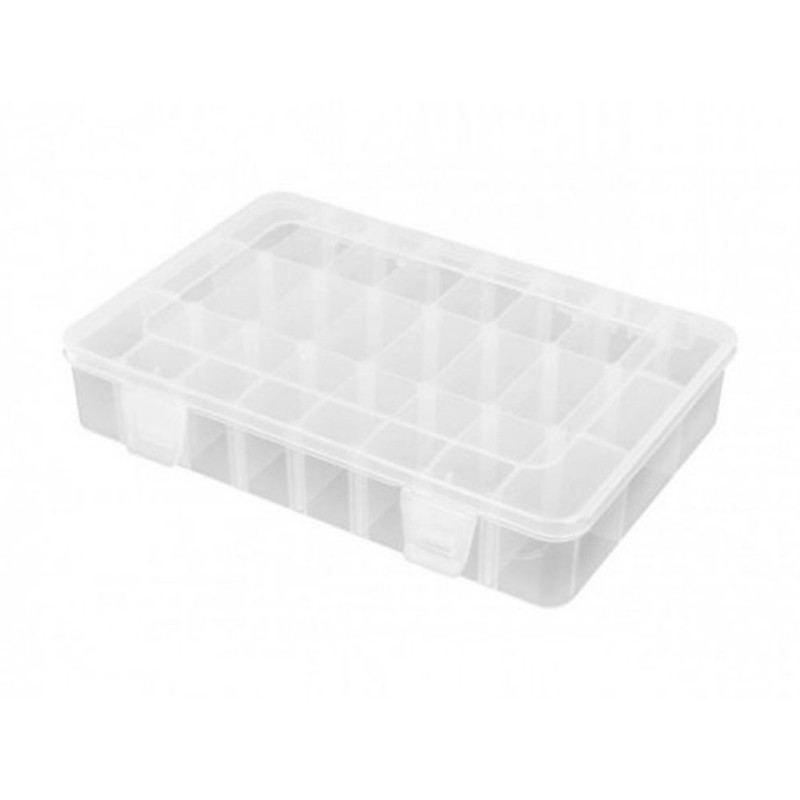 Storage box with 24 compartments 202x137x40mm