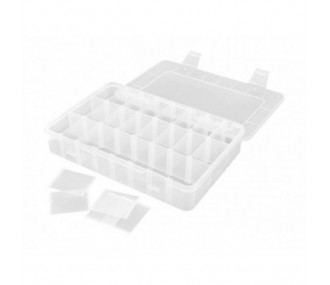 Storage box with 24 compartments 202x137x40mm