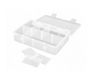 Storage box with 8 modular compartments 187x126x43mm