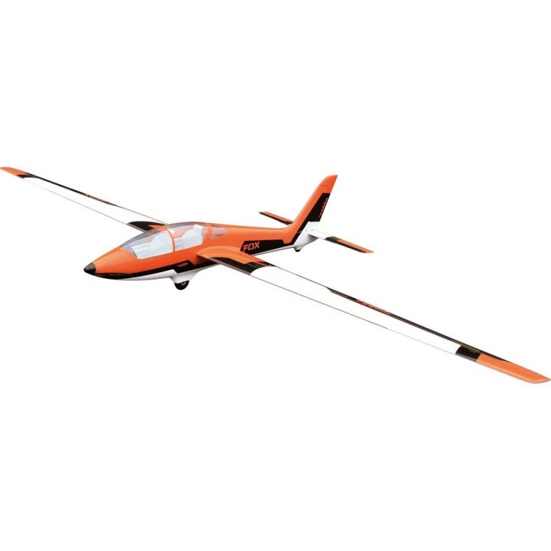 Robbe MDM-1 Fox aliante in fibra di vetro bianco e arancione PNP ca. 3,50 m