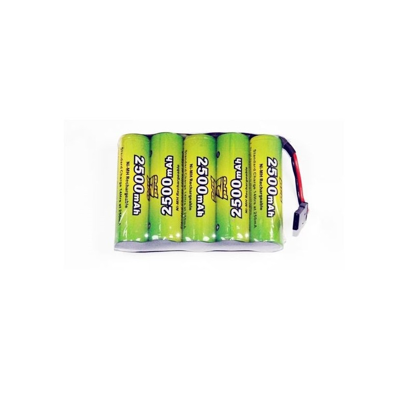 Battery 6,0V 2500mAh NiMh flat A2pro