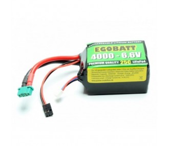 Battery LiFe EGOBATT 6,6V 4000mAh 25C JR/MPX