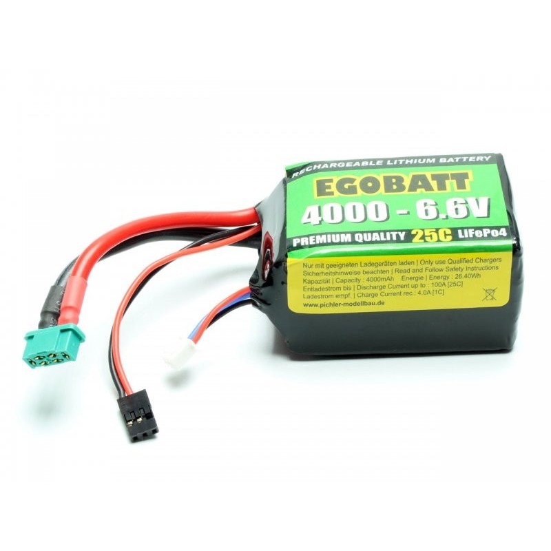 Batteria LiFe EGOBATT 6,6V 4000mAh 25C JR/MPX