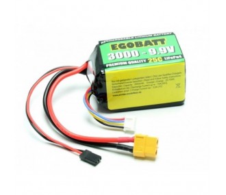 EGOBATT 9,9V 3000mAh 25C JR/XT60 LiFe battery