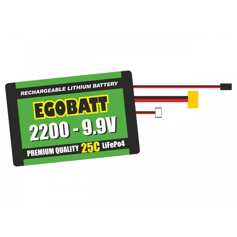 Batteria EGOBATT 9,9V 2200mAh 25C JR/XT60 LiFe
