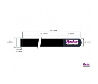 Correa de velcro antideslizante HackerMotor, 10x200mm - 4pcs