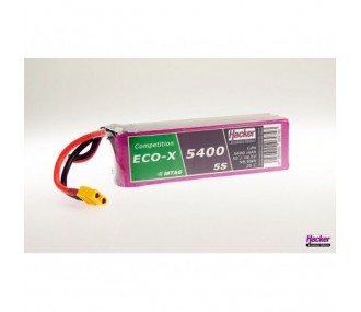 Lipo Akku Hacker TopFuel Eco-X Competition MTAG 5S 18.5V 5400mAh 20C Steckdose XT60