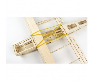 Kit in legno per costruire l'aeroplano Stick-06 di circa 0,60 m + confezione di pellicole + confezione di alimentazione