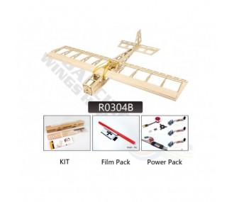 Holzbausatz Flugzeug Stick-06 ca.0.60m + Film Pack + Power Pack