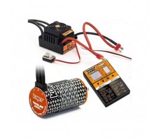 Konect Combo Brushless 1/8 : esc 100A + moteur 4274 2000KV + Carte prog.