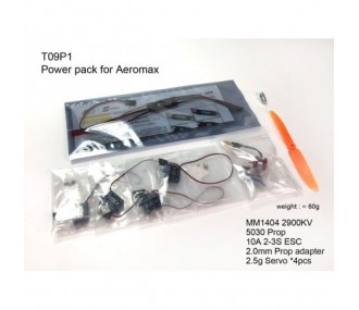 Kit bois à construire Avion AeroMax env.0.75m + Film Pack + Power Pack