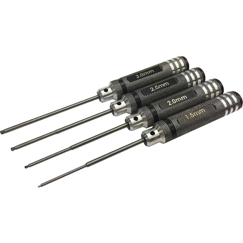 Set of 4 screwdrivers 6 square ball Robbe