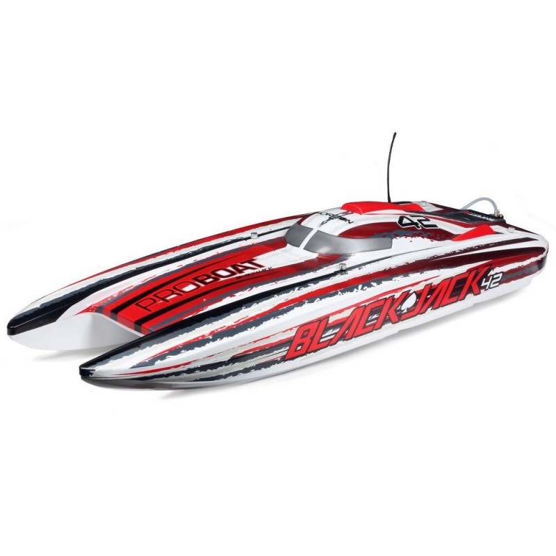 Boat Blackjack 42 BL Red/White RTR PROBOAT