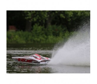 Bateau Blackjack 42 BL Rouge/Blanc RTR PROBOAT