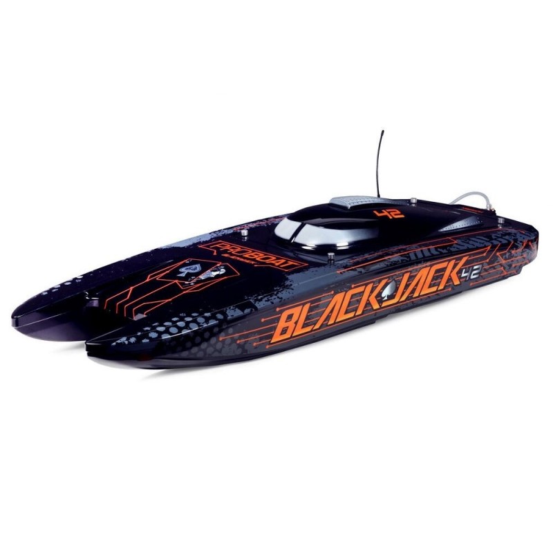 Barca Blackjack 42 BL Nero/Arancione RTR PROBOAT