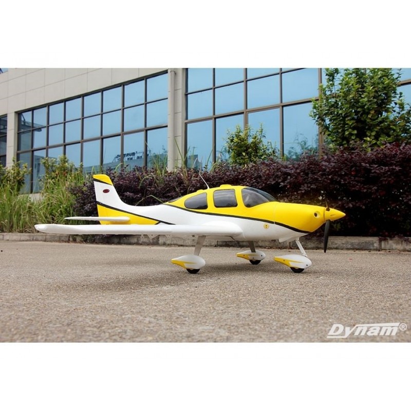 Flugzeug Dynam SR22 weiß und gelb PNP ca. 1.40m