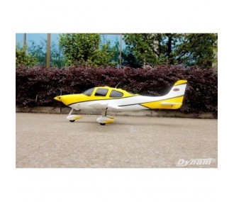 Dynam SR22 bianco e giallo PNP aereo circa 1,40 m