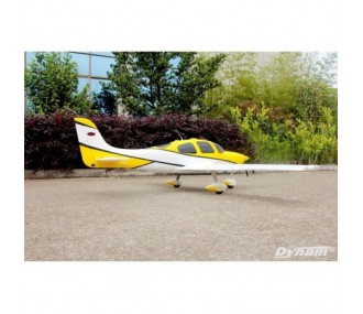 Dynam SR22 avión PNP blanco y amarillo aprox. 1,40m