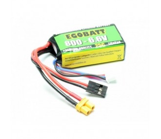 Batteria EGOBATT LiFe 6,6V 800mAh 25C JR/XT30