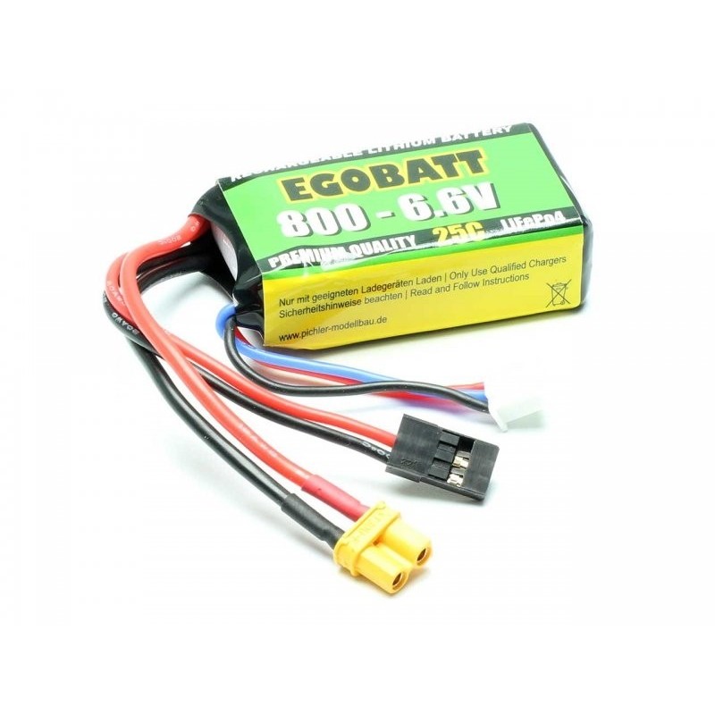 Batería EGOBATT LiFe 6,6V 800mAh 25C JR/XT30