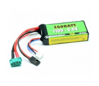 Battery LiFe EGOBATT 6,6V 1100mAh 25C JR/MPX