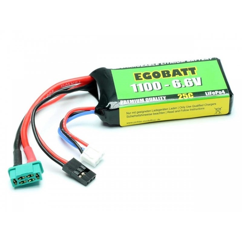 Battery LiFe EGOBATT 6,6V 1100mAh 25C JR/MPX