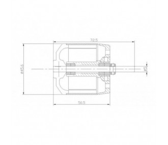 Bürstenloser Motor DM3625 (257g, 500kv, 800W) Pro-Tronik