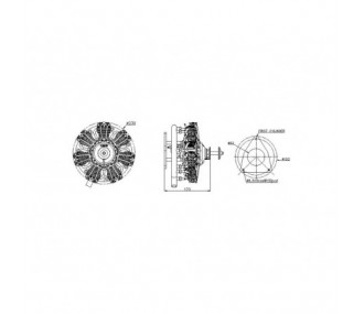 4-stroke UMS radial engine, 7 cylinders 90cc, gasoline