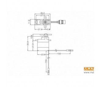 Hitec HS-70MG mini servo (13g, 3kg.cm, 0.14s/60°)