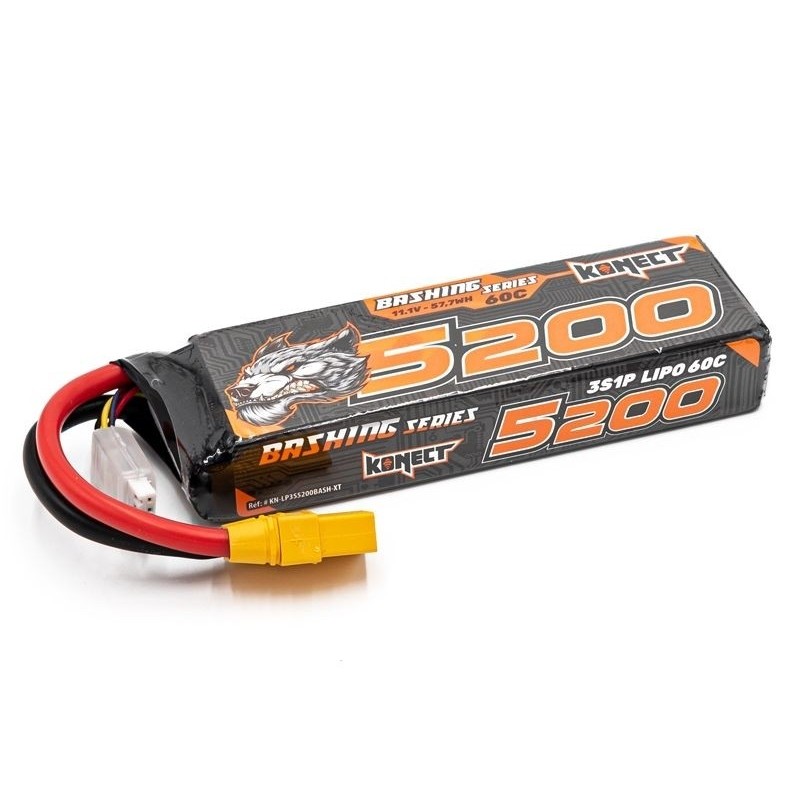 Akku LiPo 3S 11.1V 5200mah 60C Konect Bash XT90