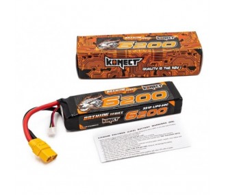 Akku LiPo 3S 11.1V 6200mah 60C Konect Bash XT90